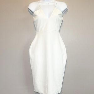 Windsor White Bodycon Dress with Spaghetti Straps Women’s Size Medium